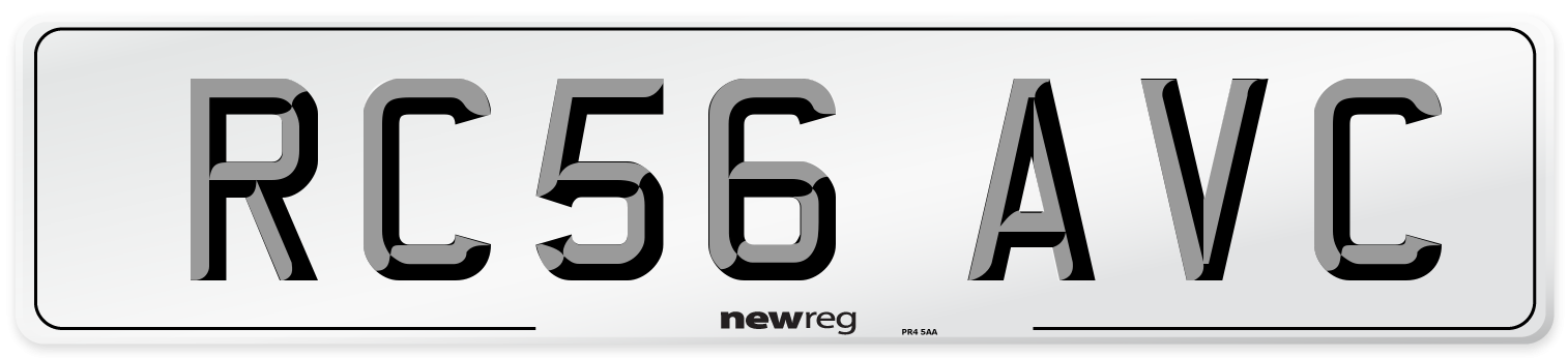 RC56 AVC Number Plate from New Reg